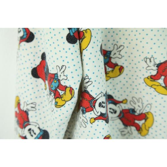 Vintage M L Pajama Top Flannel Mickey & Co Disney 90s Allover Print Cozy Lounge - Picture 7 of 10